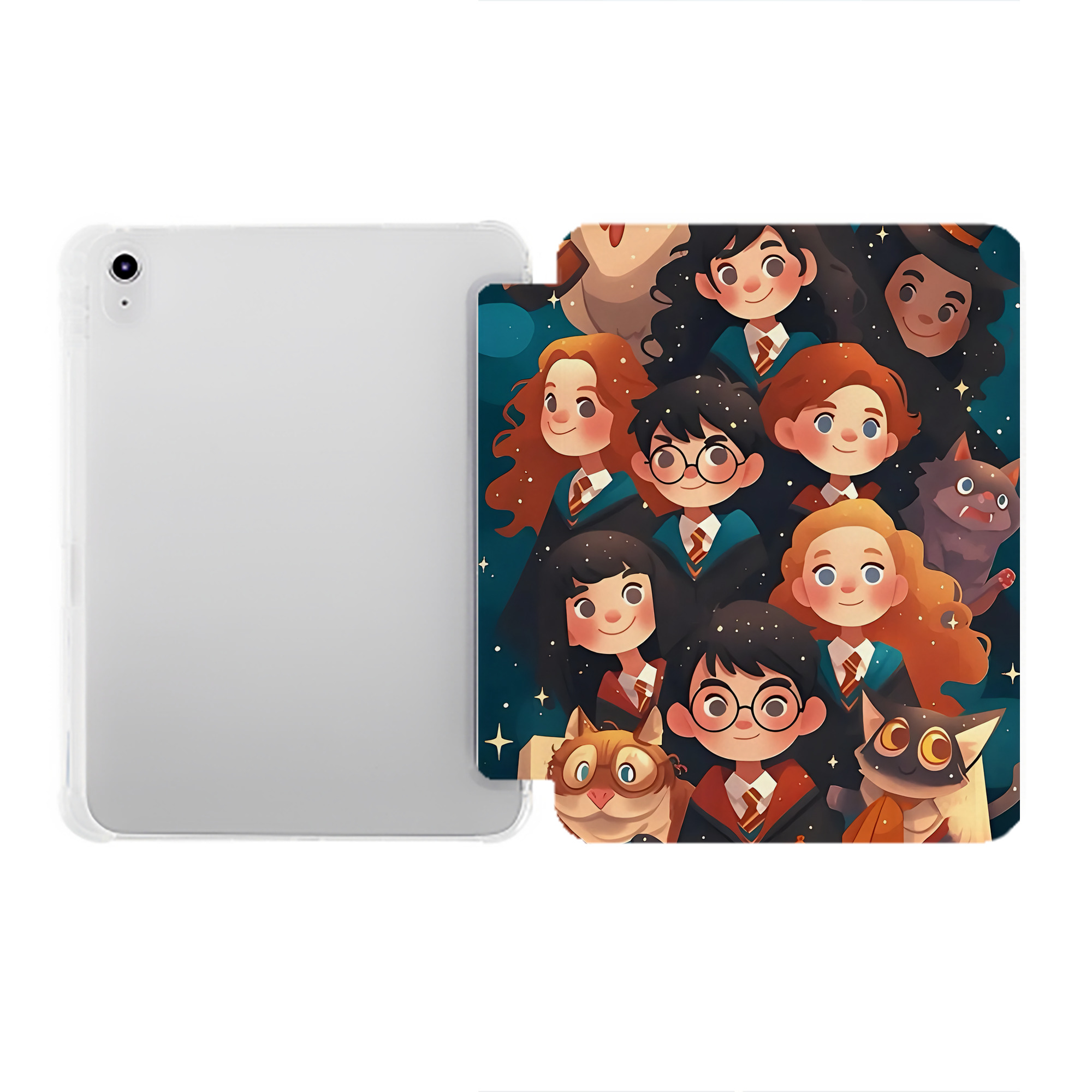 （画像用） Harry Potter ハリー・ポッターシリーズ IPad ケース ペン収納付き 三つ折りスタンド PUレザー×シリコン 対応機種9.5/10.5/10.9インチ